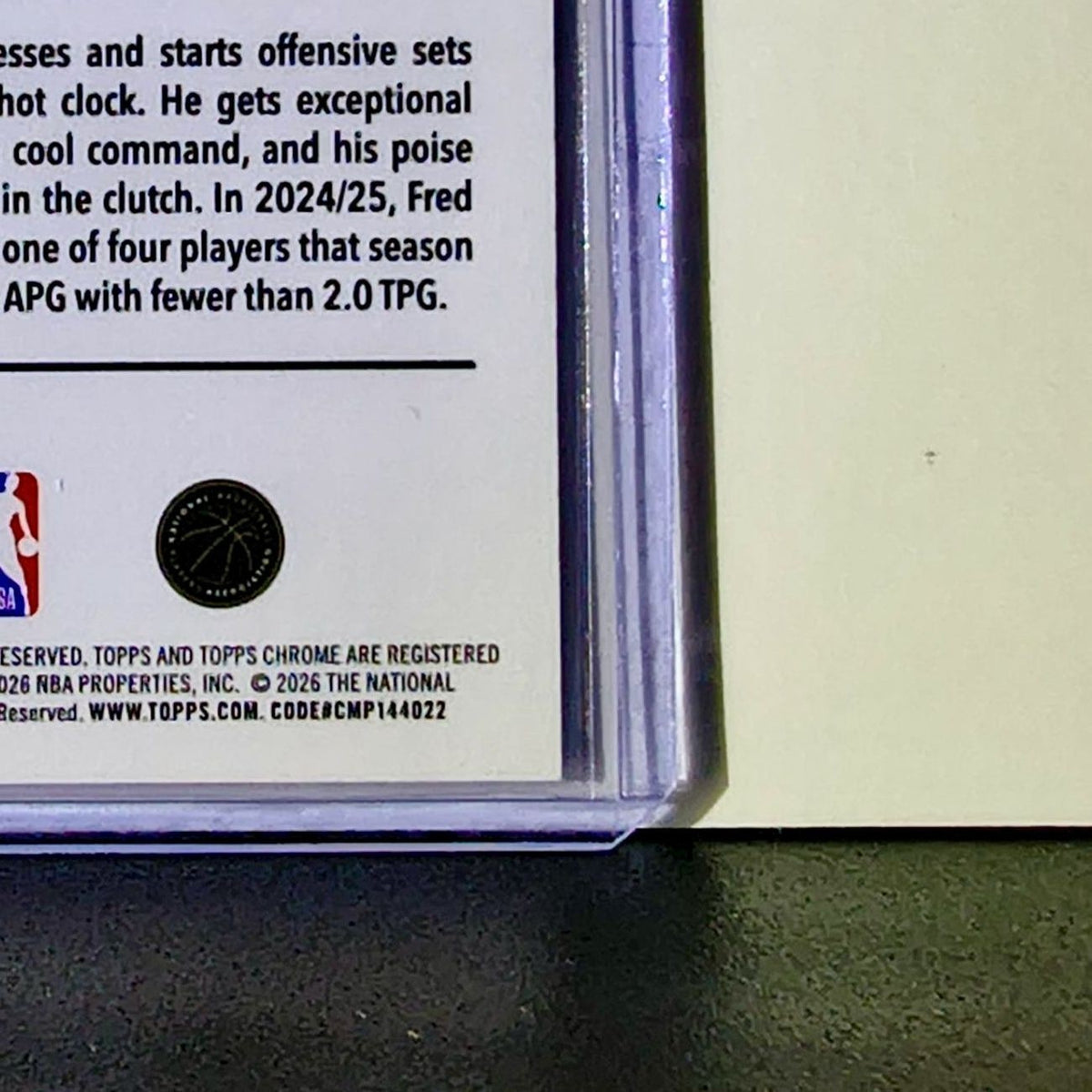 Fred VanVleet 2025-26 NBA Topps Chrome Update Refractor #61 Card Houston Rockets