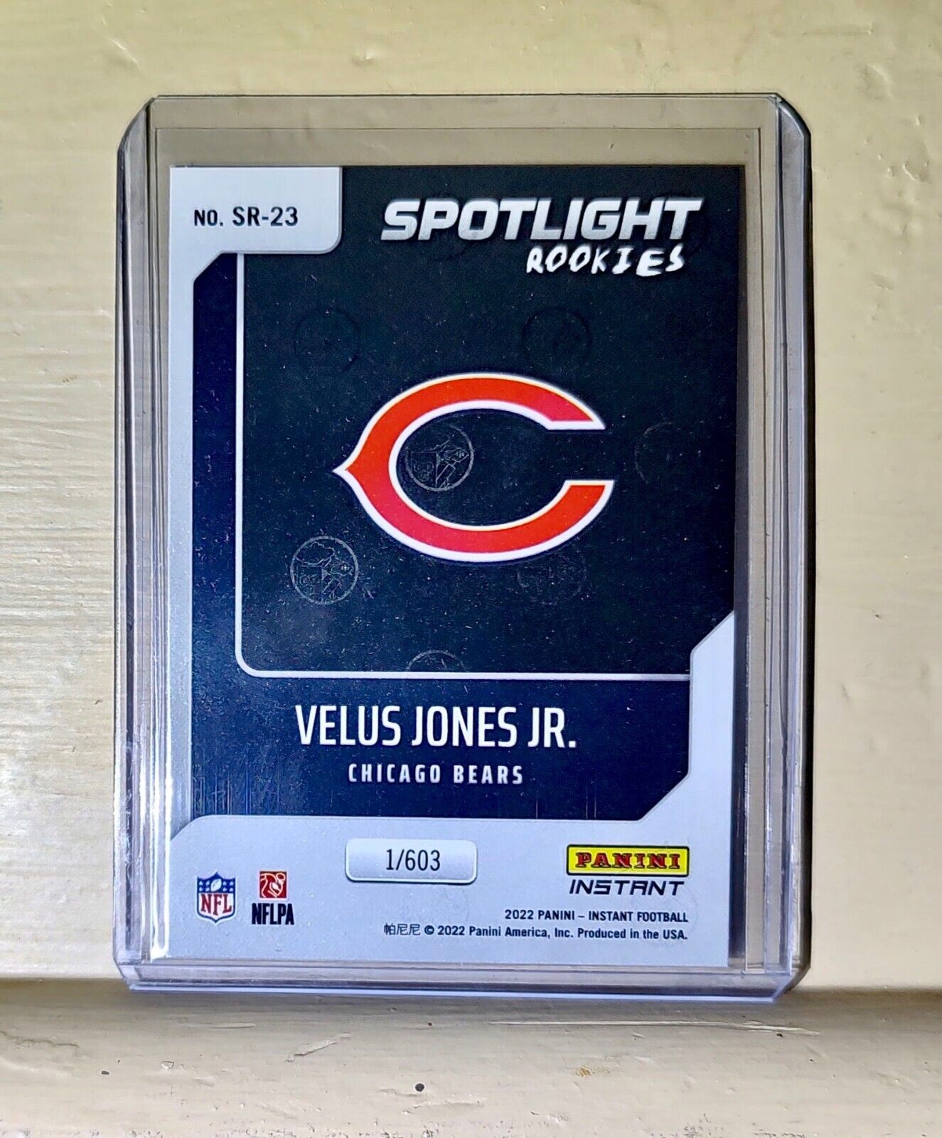 Velus Jones Jr 2022 NFL Panini #23 Spotlight Rookie Football Card 1/603