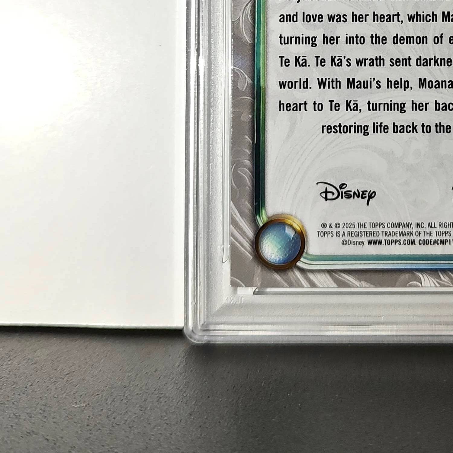 Te Fiti 2025 Topps Disney Wonder #90 Winter Variant Card Moana PSA 8