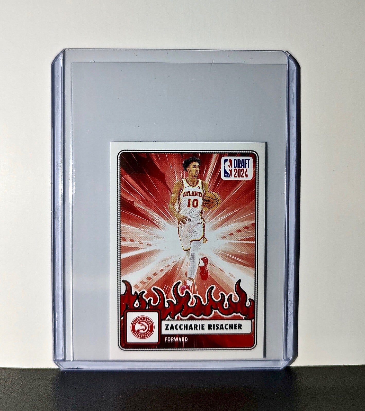 Zaccharie Risacher Rookie Draft 2024-25 Panini NBA 79 Sticker Card Atlanta Hawks