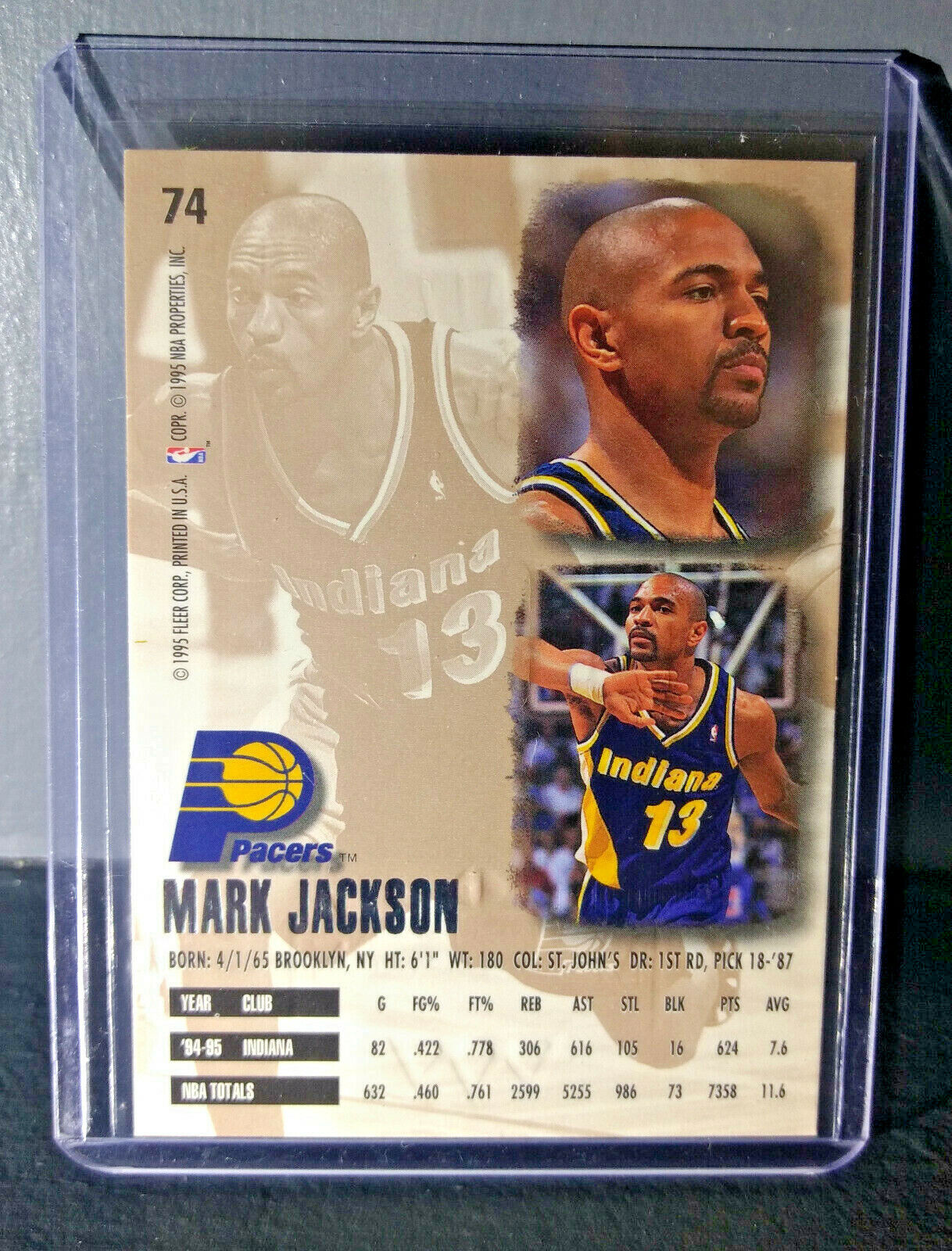 1995-96 Mark Jackson Fleer Ultra Gold Medallion #74 Basketball Card