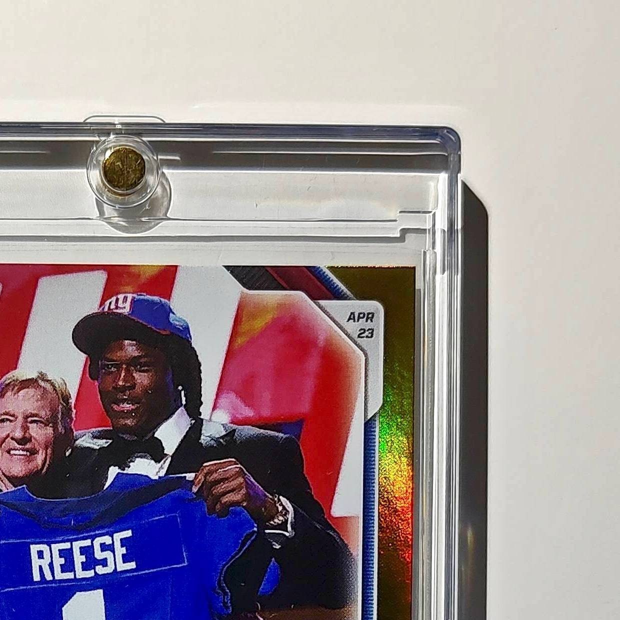 Arvell Reese Rookie 2026 Topps Now Draft Night #AREE Gold Foil 06/50 Card Giants