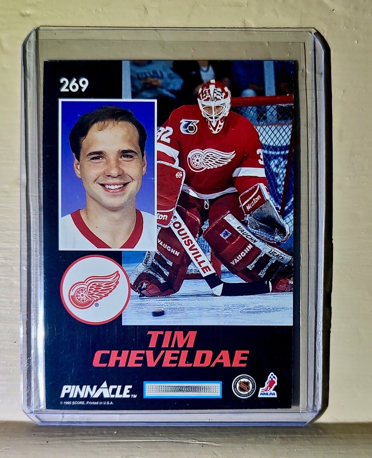 Tim Cheveldae 1992 Score Pinnacle Masks #269 Hockey Card Detroit Red Wings