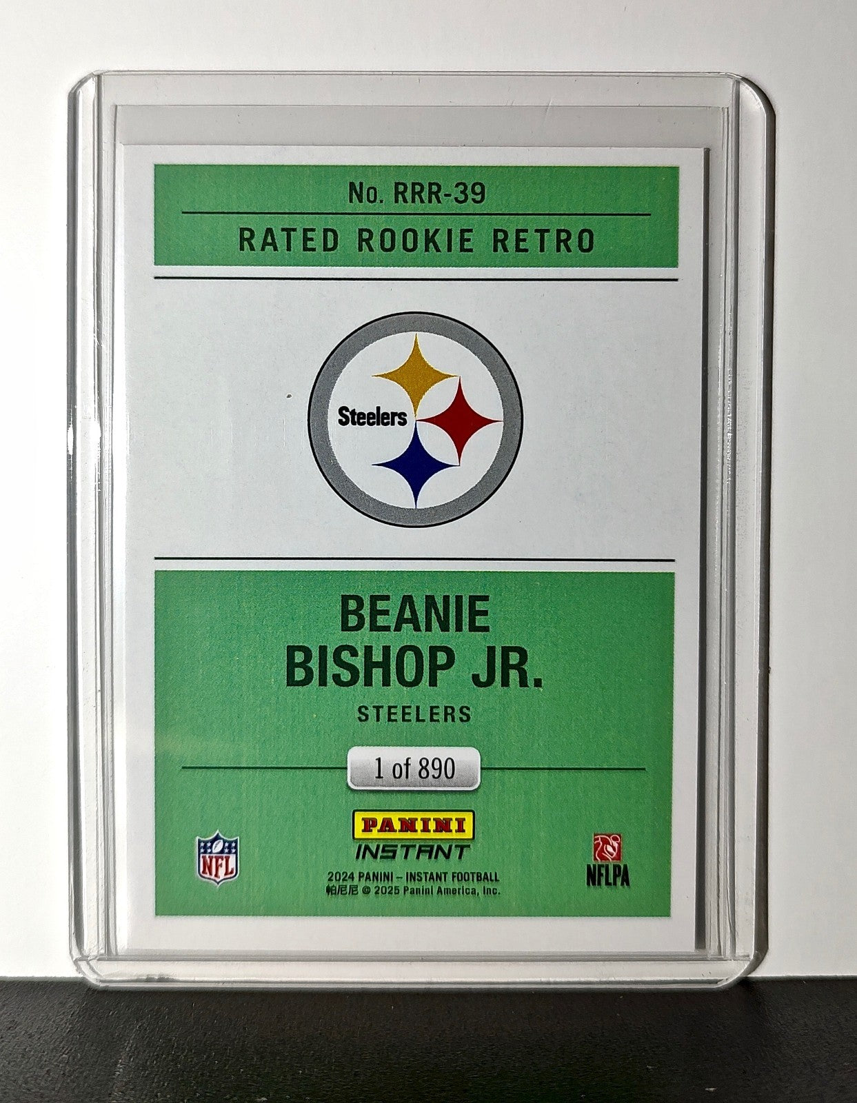Beanie Bishop Jr. Rookie 2024 Panini Rated Rookie Retro NFL 39 Steelers 1 of 890