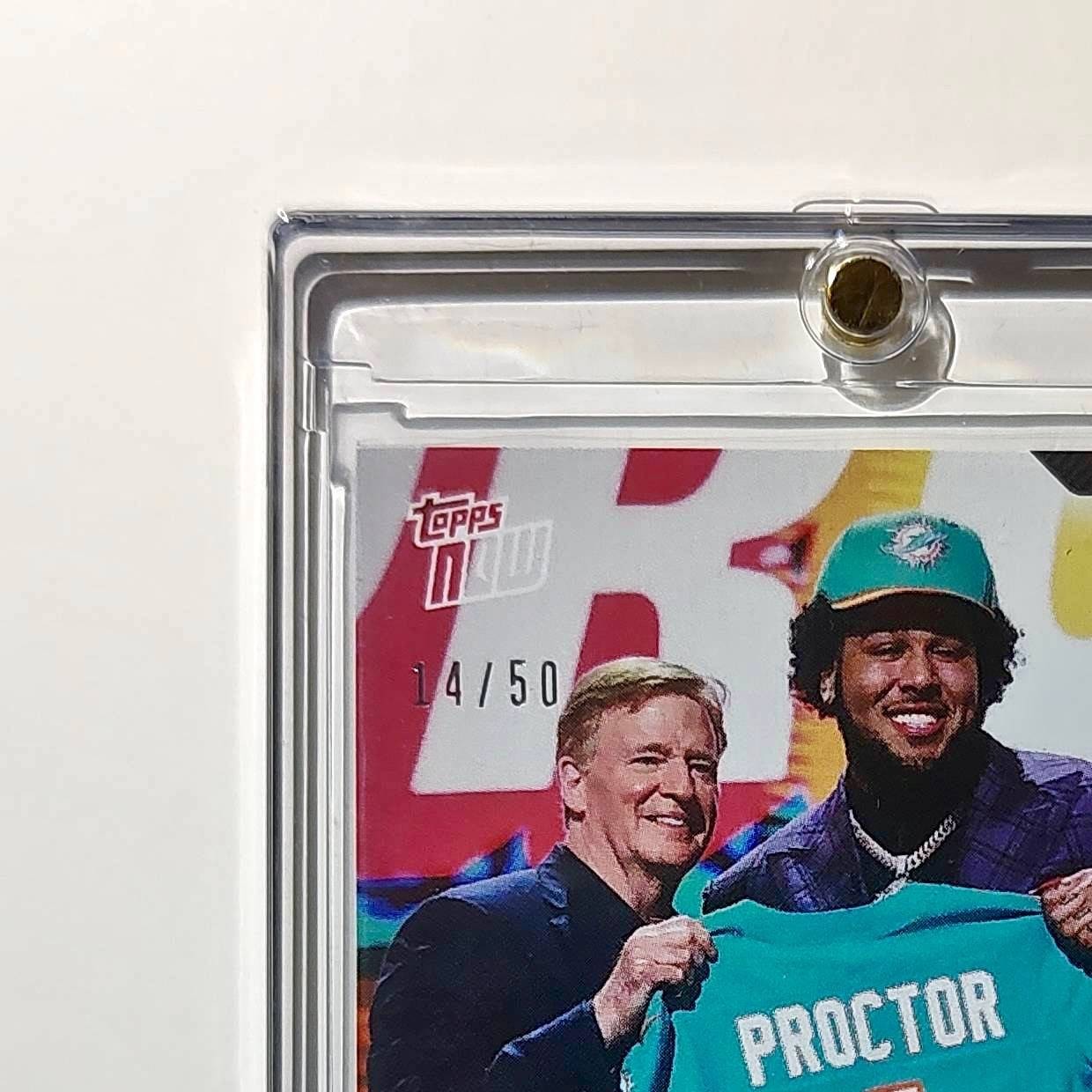Kadyn Proctor Rookie 2026 Topps Now Draft Night #KPRO Gold Foil 14/25 Card