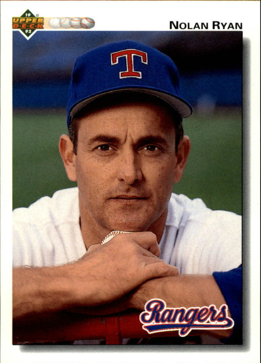 Nolan Ryan 1992 Upper Deck MLB #655 Baseball Card Texas Rangers