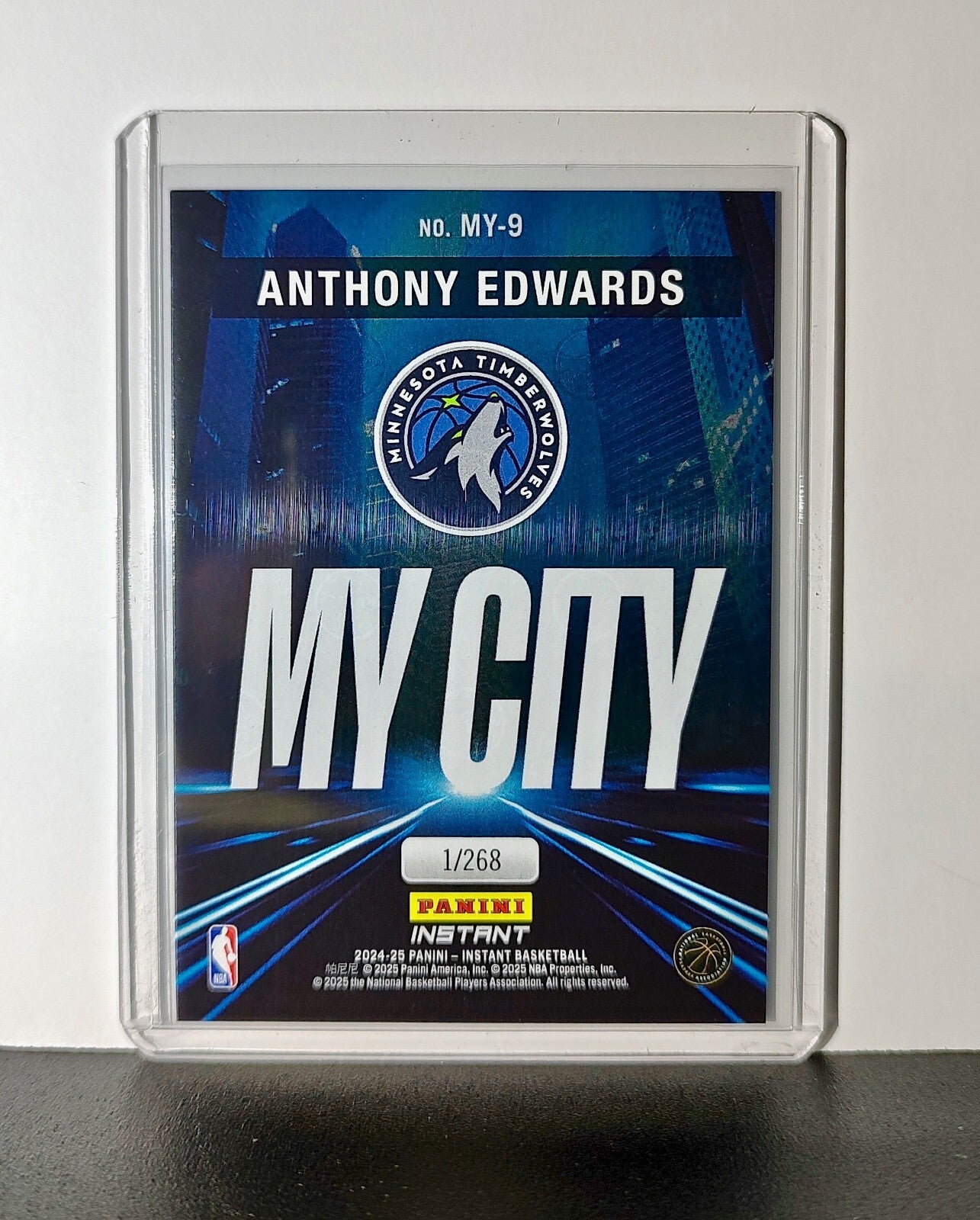 Anthony Edwards 2024-25 Panini MyCity NBA #9 Basketball Timberwolves 1/268