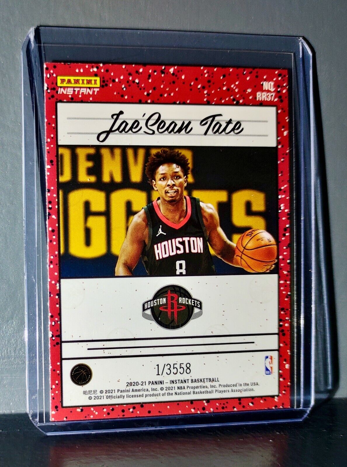 Jae'Sean Tate 2020-21 Panini NBA Instant #37 Rated Rookie Retro Card 1/3558