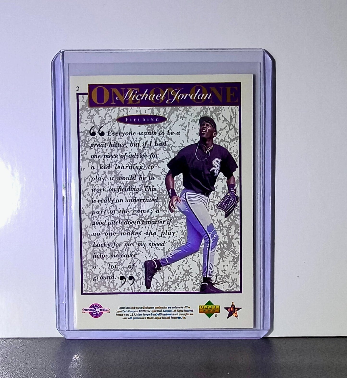 Michael Jordan 1995 Upper Deck Minors One on One #2 Card Birmingham Barons