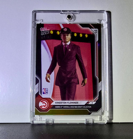Kingston Flemings Rookie 2026-27 Topps NBA Draft Night Gold Foil 26/50 Hawks