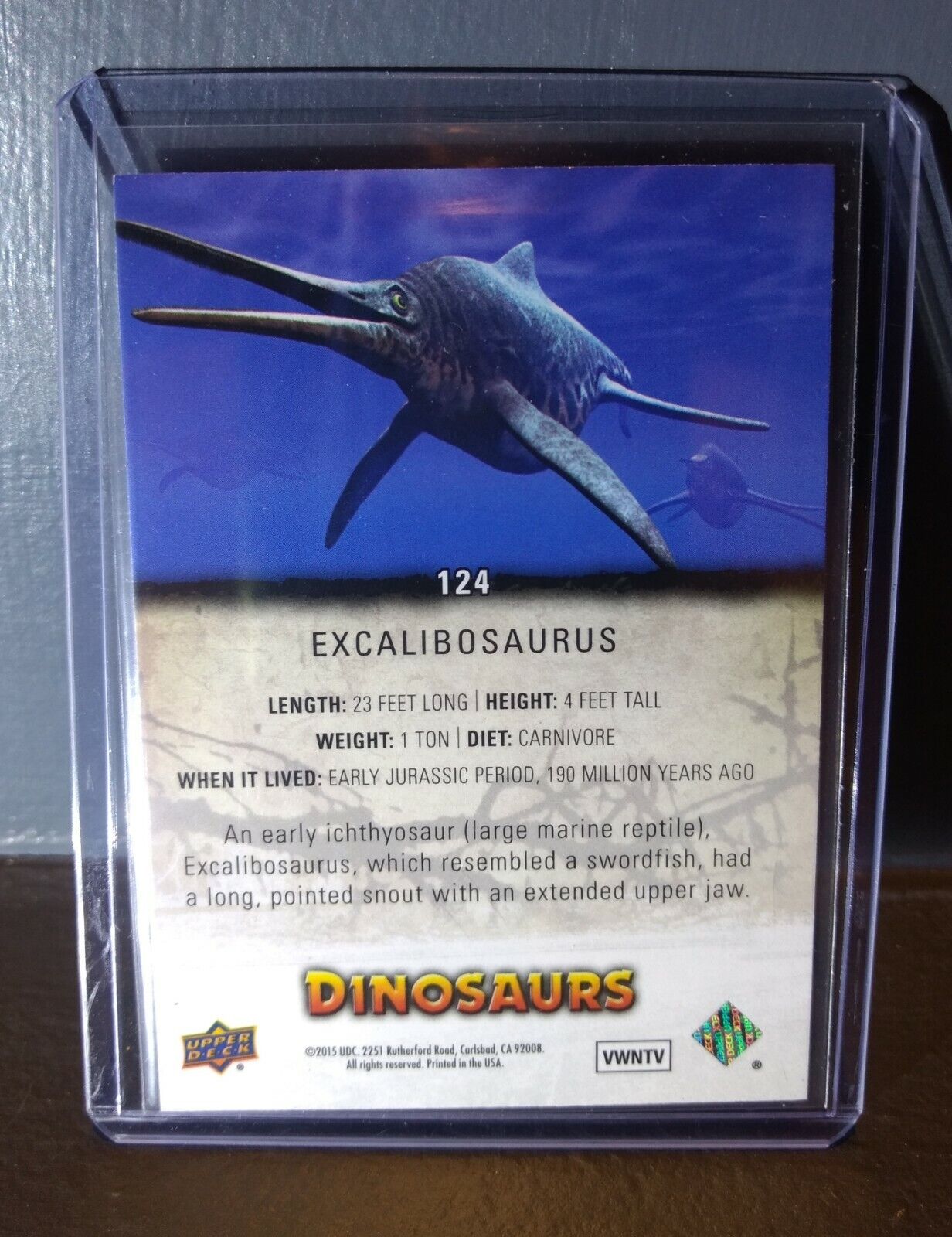 2015 Upper Deck Dinosaurs Excalibosaurus #124 Trading Card