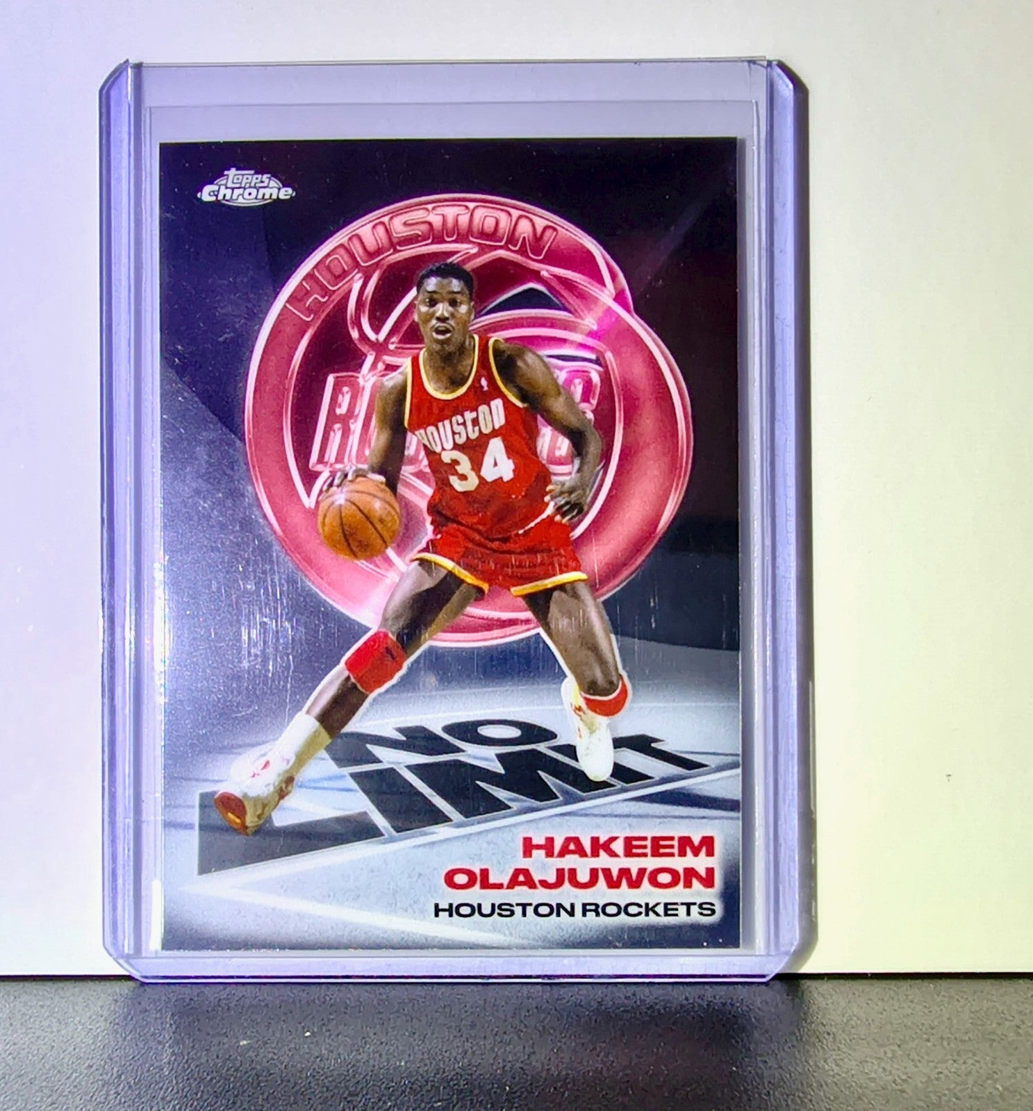 Hakeem Olajuwon 2025-26 NBA Topps Chrome Update No Limit #IP-4 Card Rockets