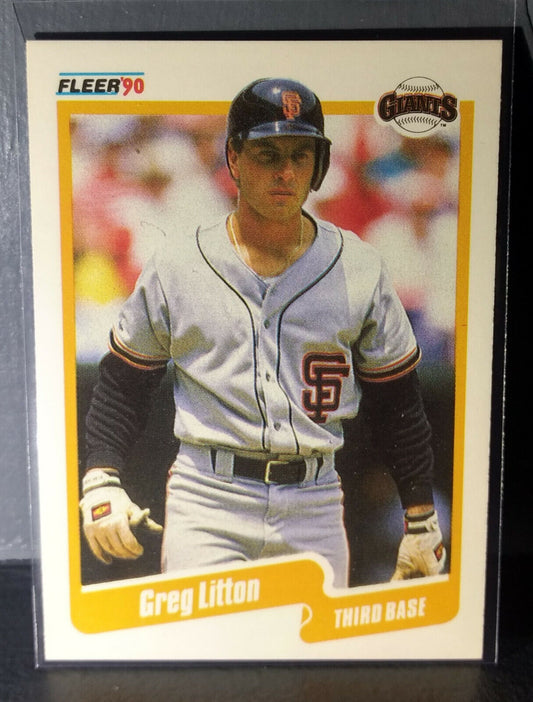 1990 Greg Litton Fleer Baseball Card #61