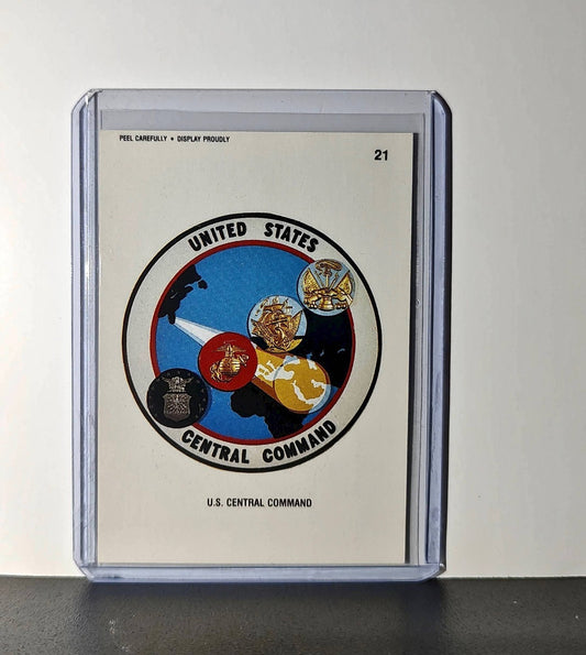 U.S. Central Command 1991 Topps Desert Storm #21 Sticker Card