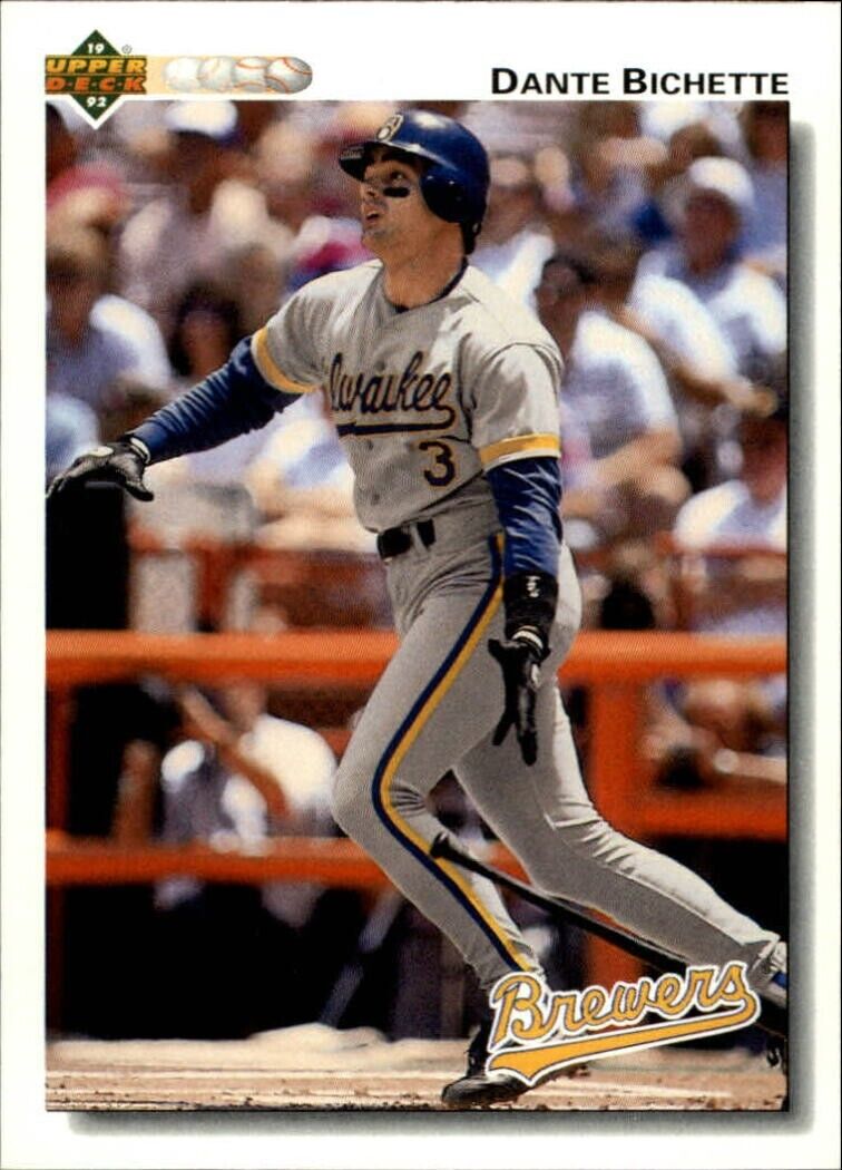 Dante Bichette 1992 Upper Deck MLB #378 Baseball Card Milwaukee Brewers