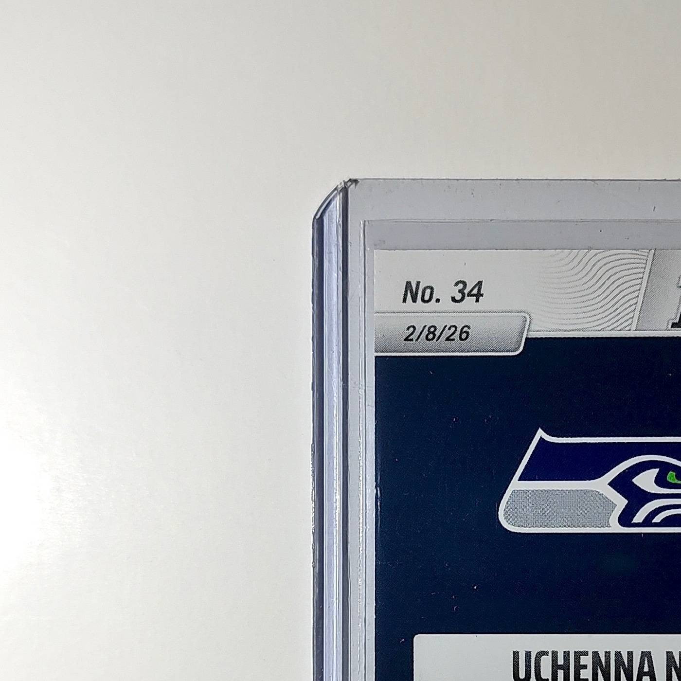 Uchenna Nwosu 2026 Panini NFL Super Bowl LIX Champions #34 Card Seattle Seahawks