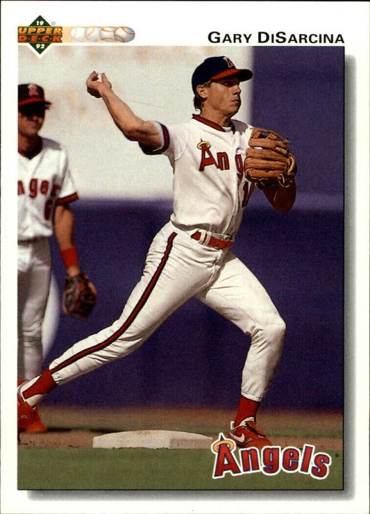 Gary DiSarcina 1992 Upper Deck MLB #726 Baseball Card California Angels