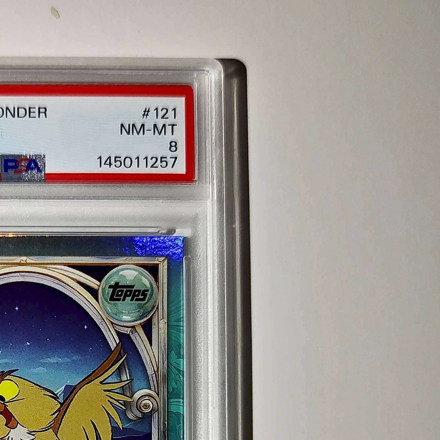 Archimedes 2025 Topps Disney #121 Diamond Card The Sword in the Stone PSA 8
