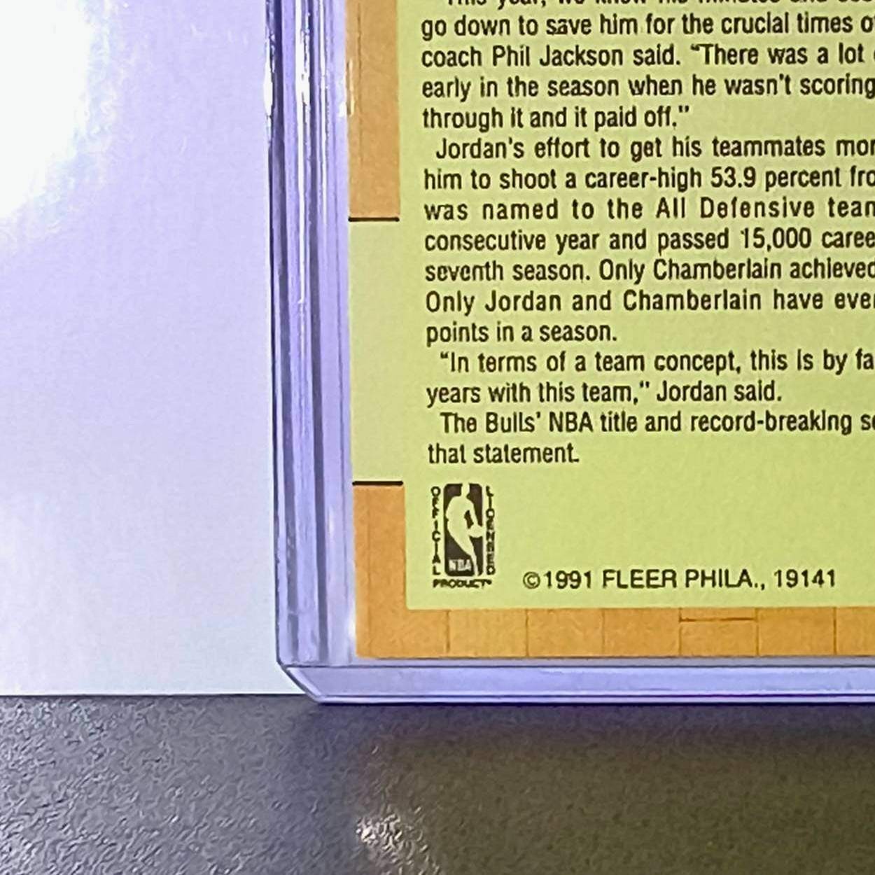 Michael Jordan 1991-92 Fleer All-Star Team #211 Basketball Card Chicago Bulls
