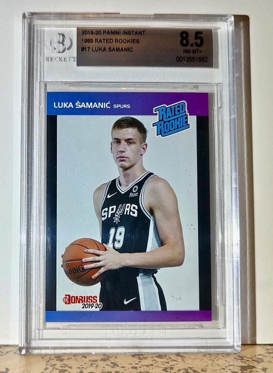 Luka Samanic 2019-20 Panini NBA #17 1989 Rated Rookies 1/3431 BGS 8.5 Spurs