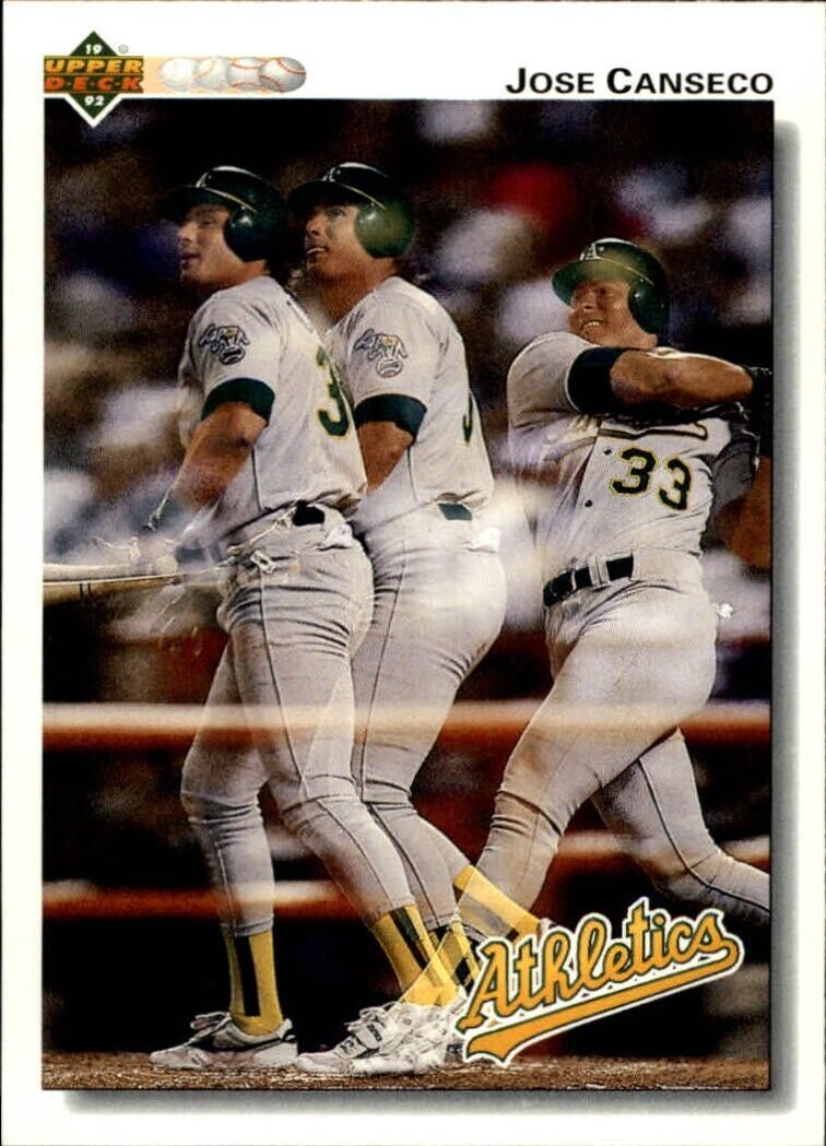 Jose Canseco 1992 Upper Deck MLB #333 Baseball Card Oakland Athletics