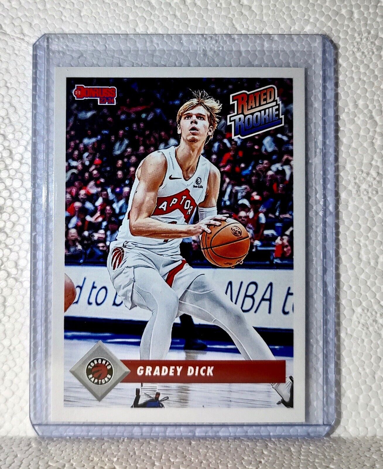 Gradey Dick 2023-24 Panini NBA #23 Rated Rookie Retro Card Toronto Raptors 1/715