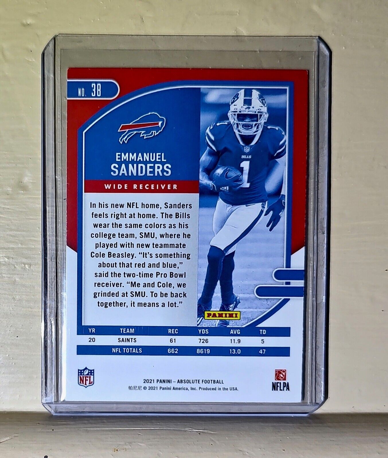 Emmanuel Sanders 2021 Panini NFL Absolute Football #38 Card Bills