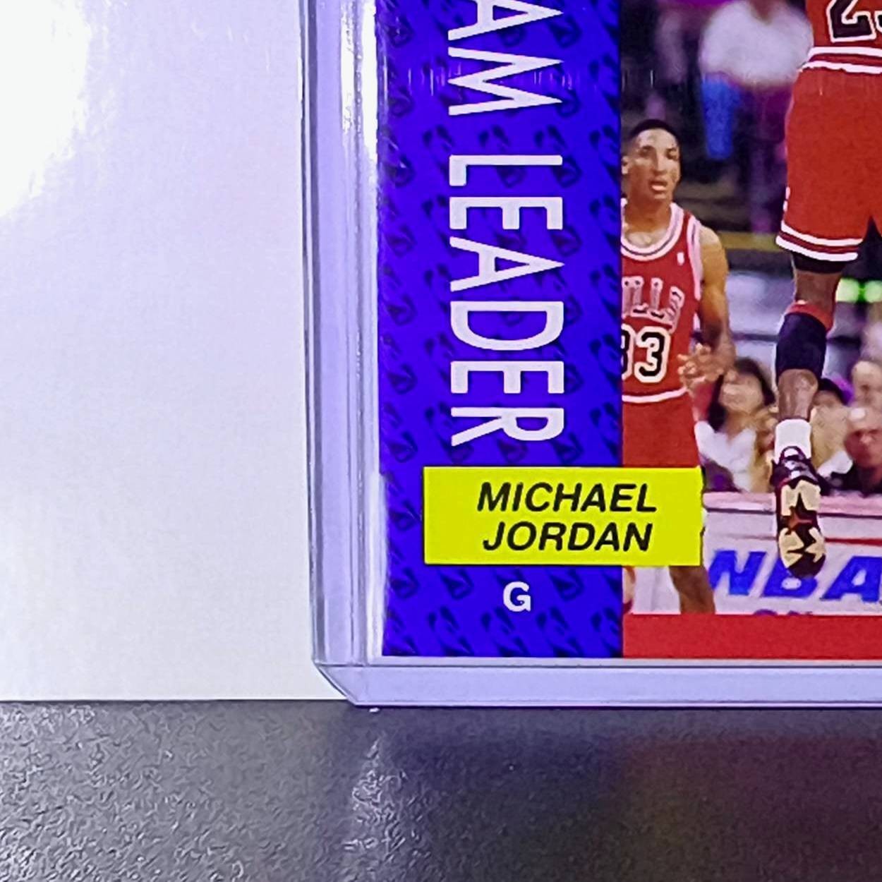 Michael Jordan 1991-92 Fleer Team Leader #375 Basketball Card Chicago Bulls