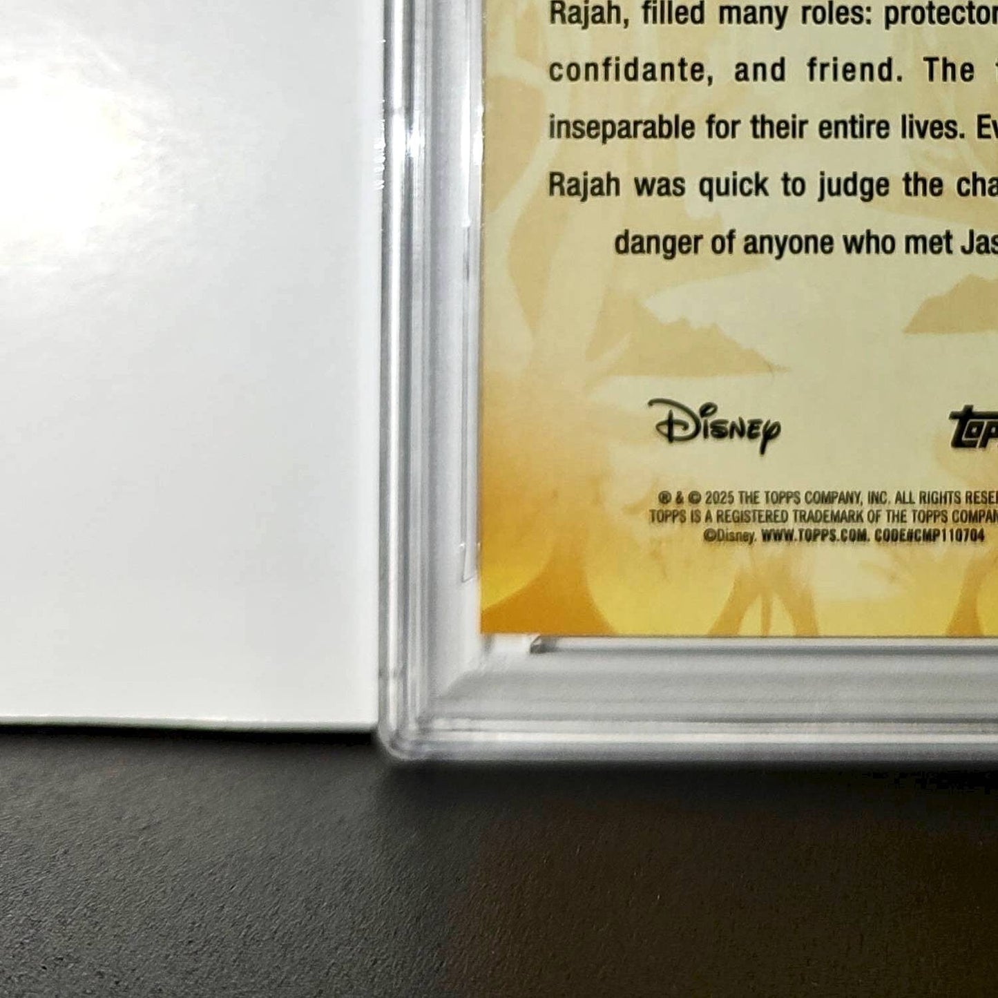 Rajah 2025 Topps Disney #FF-12 Furry Friends Card Aladdin PSA 9