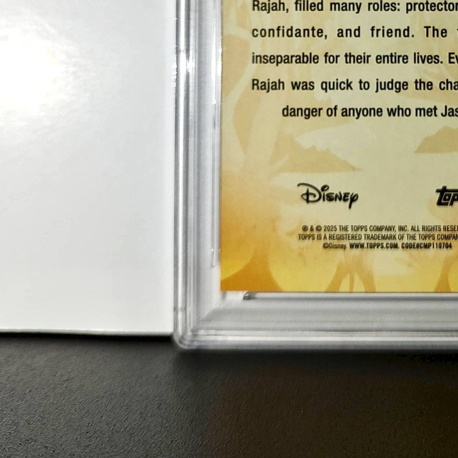 Rajah 2025 Topps Disney #FF-12 Furry Friends Card Aladdin PSA 9