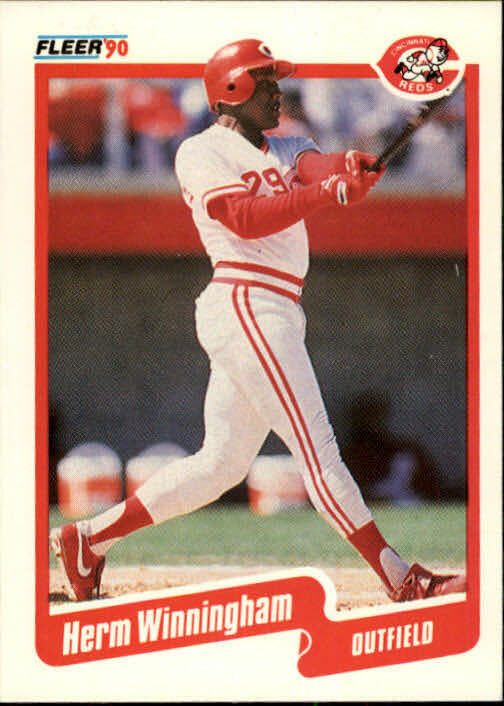 1990 Herm Winningham Fleer Baseball Card #435