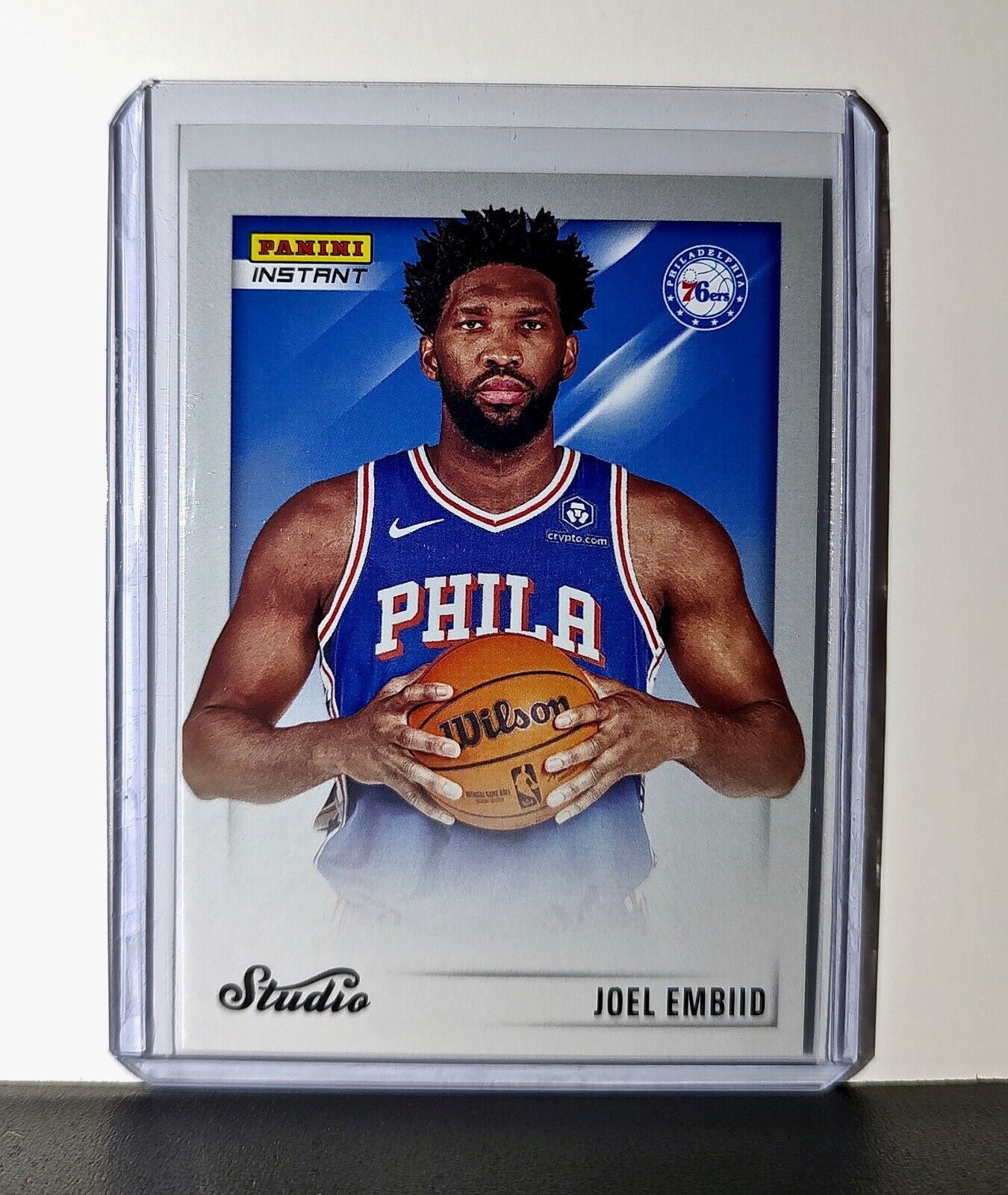 Joel Embiid 2024-25 Panini NBA Studio #18 Card Philadelphia 76ers 1/275