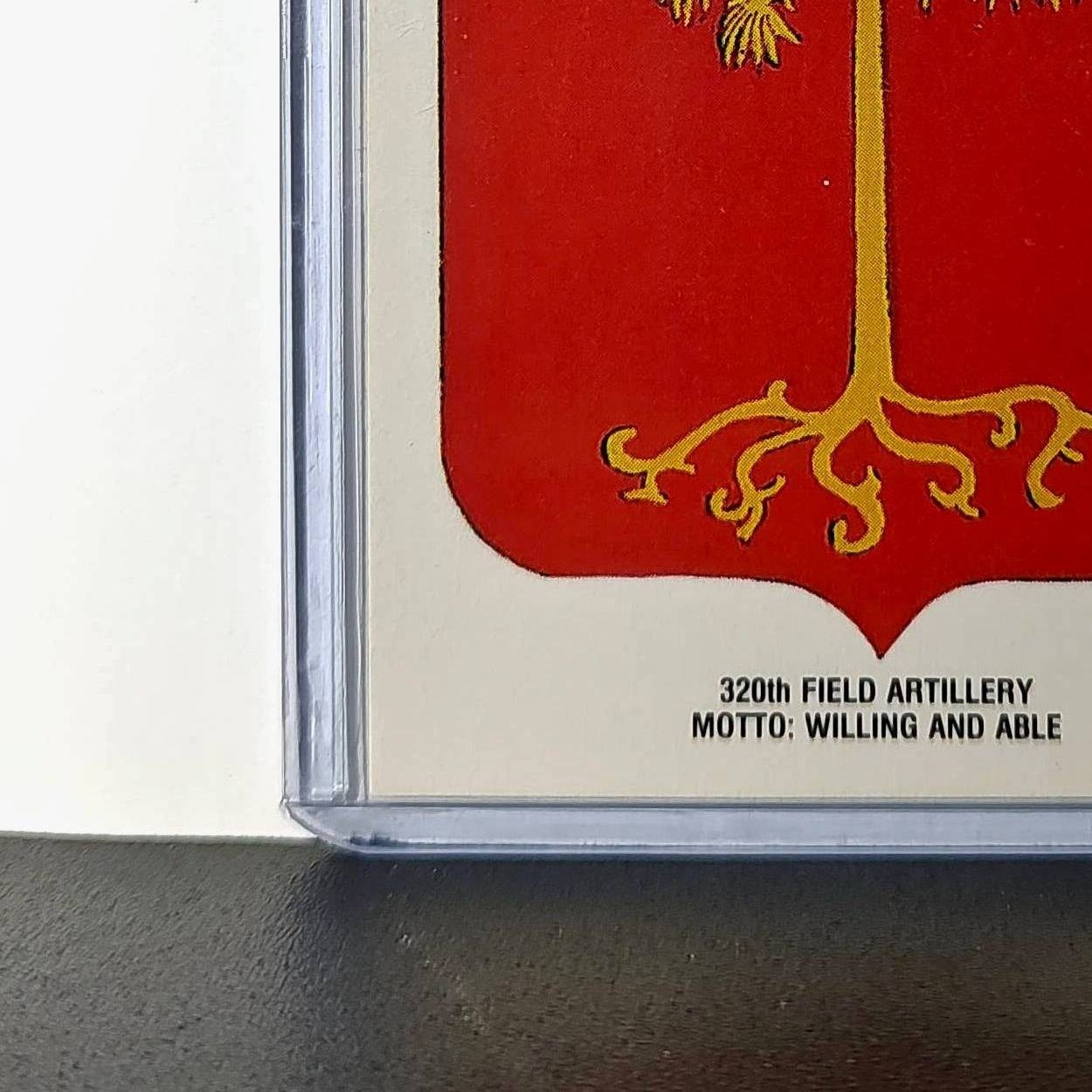 320th Field Artillery Motto: Willing & Able 1991 Topps Desert Storm #5 Sticker