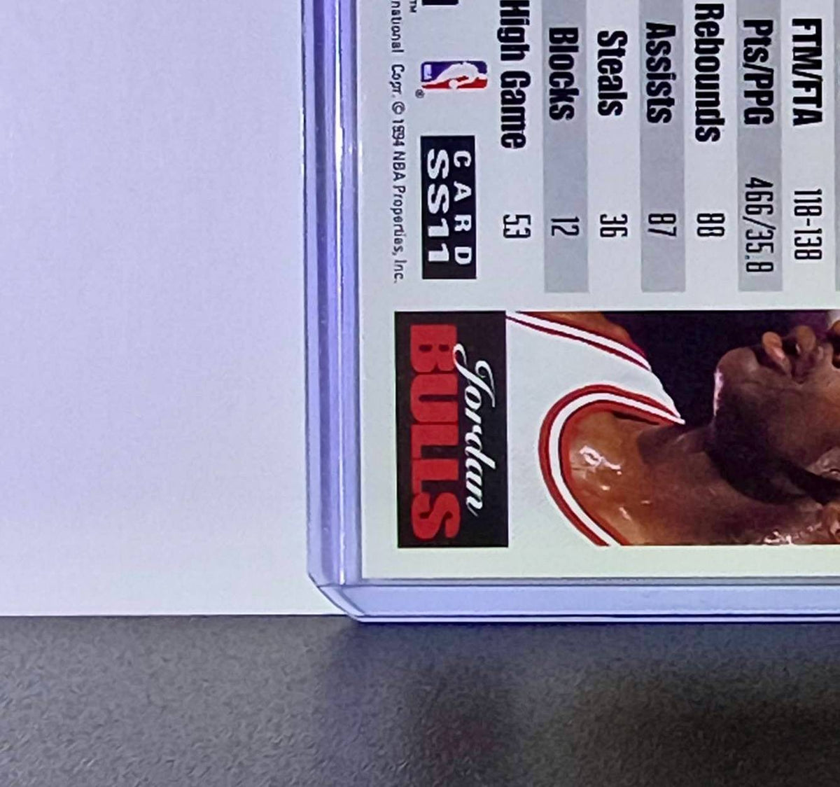 Michael Jordan 1993-94 Skybox Showdown Series VS Clyde Drexler Card Bulls
