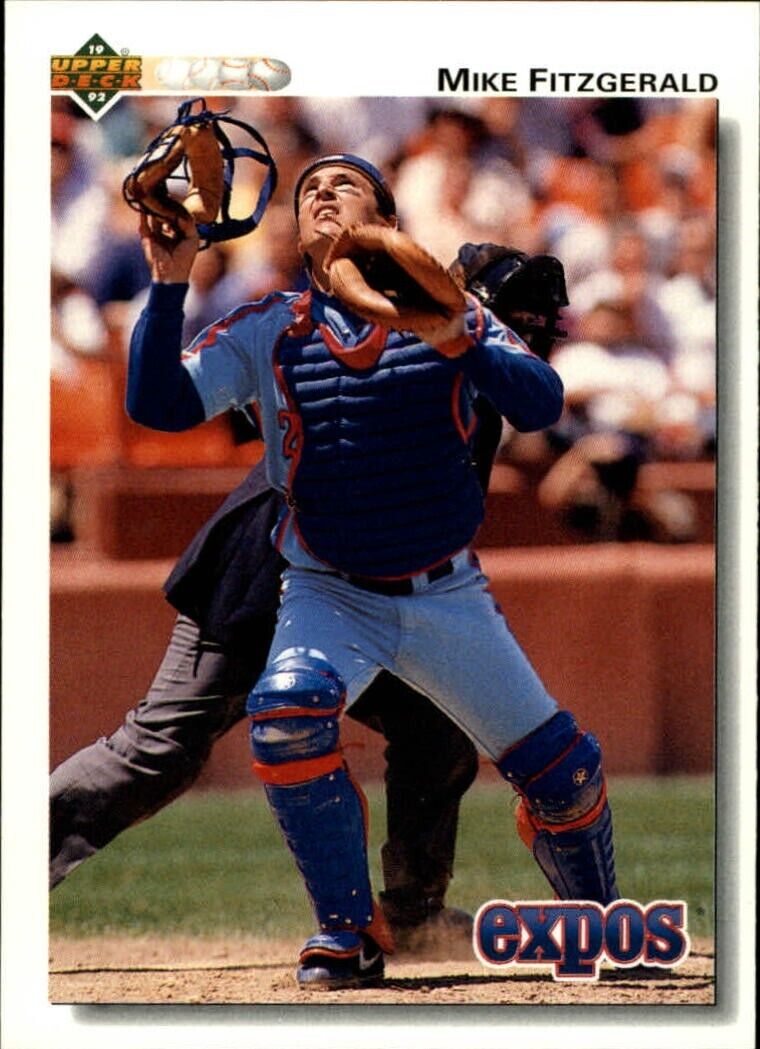 Mike Fitzgerald 1992 Upper Deck MLB #210 Baseball Card Montreal Expos