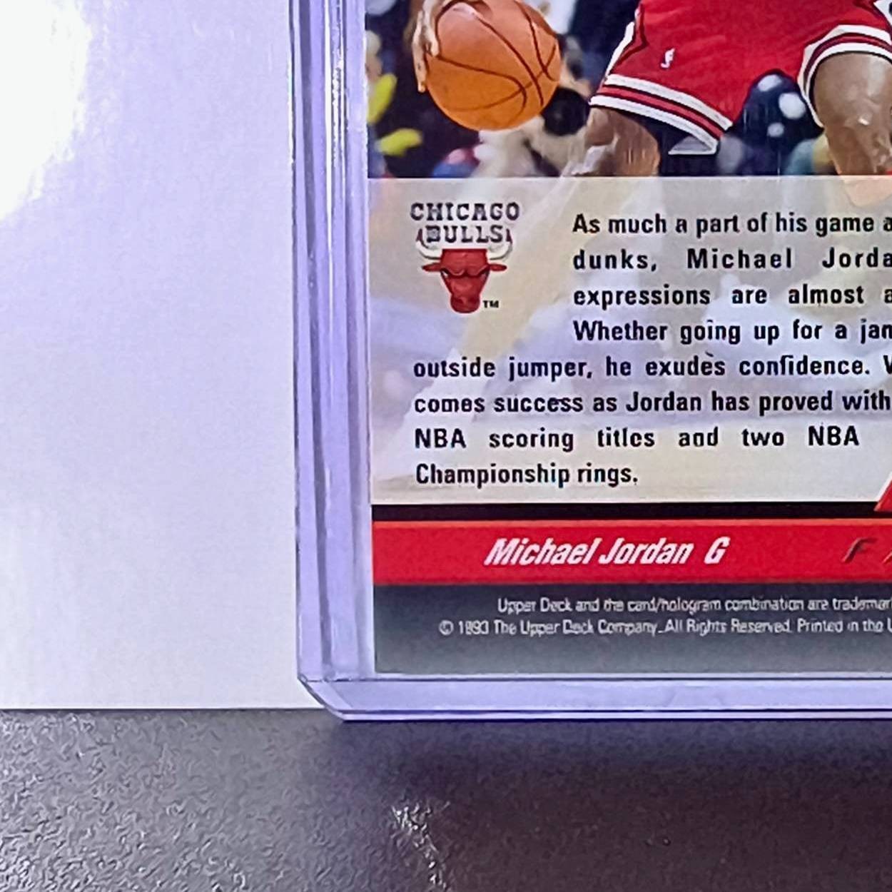 Michael Jordan 1992-93 Upper Deck Game Faces #488 Basketball Card Chicago Bulls