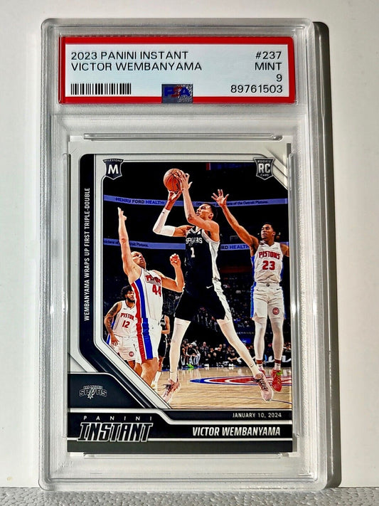 Victor Wembanyama 2023-24 Panini #237 NBA Milestone Rookie Card 1 of 2798 PSA 9