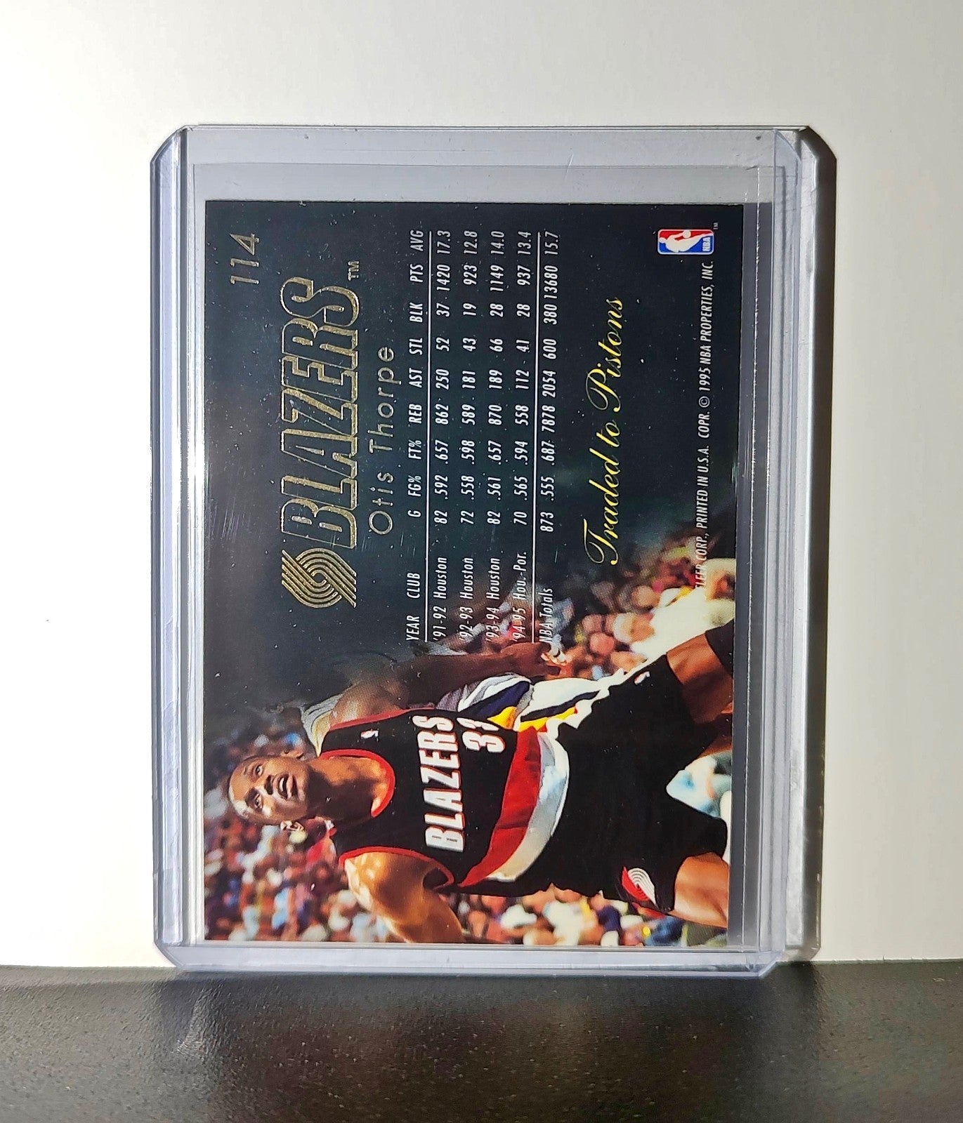 Otis Thorpe 1995-96 Flair NBA #114 Card Detroit Pistons