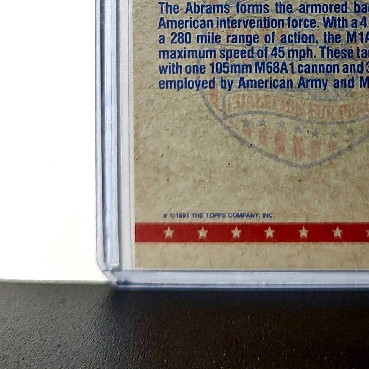 M-1 Abrams Tank 1991 Topps Desert Storm #43 Card