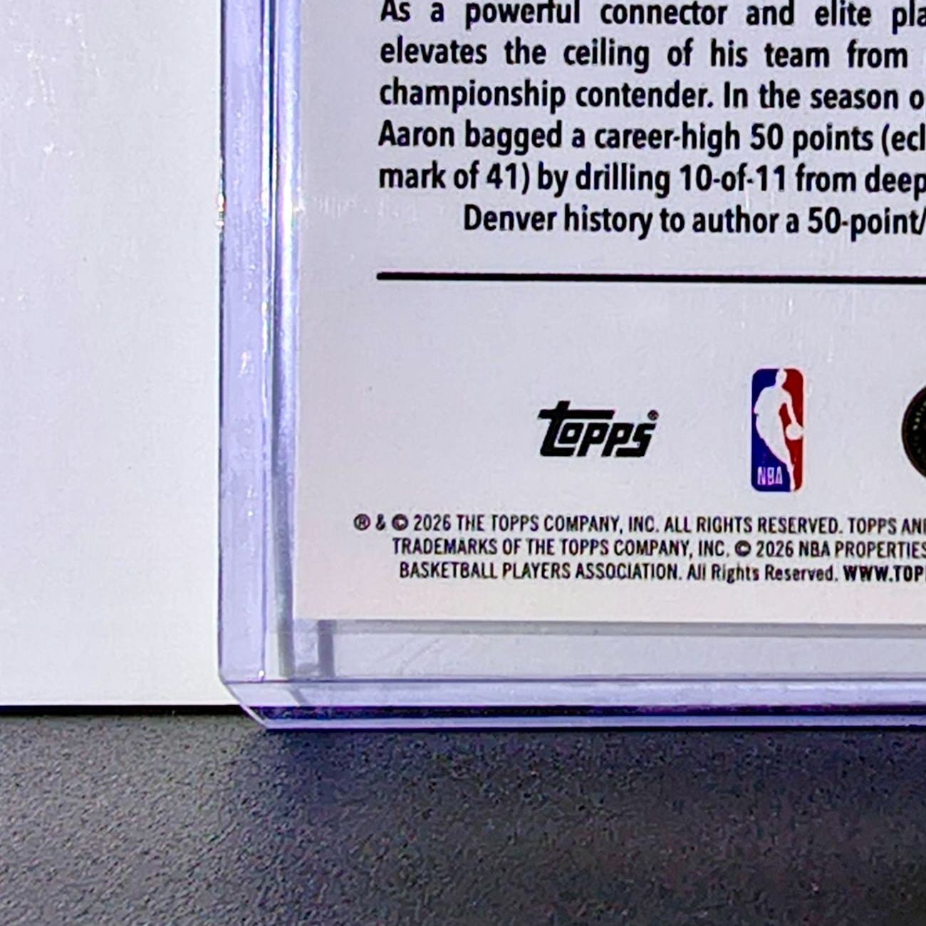 Aaron Gordon 2025-26 NBA Topps Chrome Update Refractor #45 Card Denver Nuggets