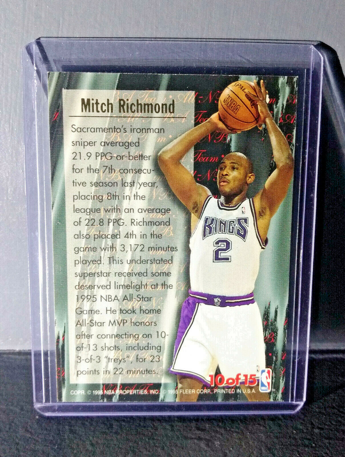 1995-96 Mitch Richmond Fleer Ultra All-NBA Team #10 Basketball Card