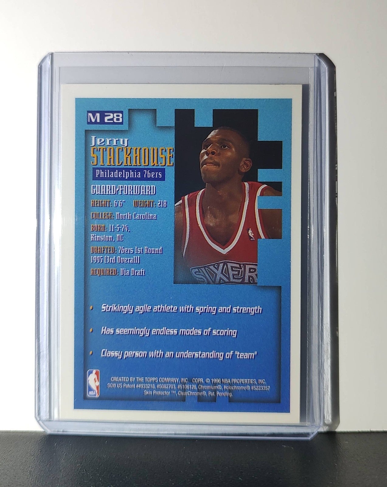 Jerry Stackhouse 1995-96 Topps Finest NBA #M28 Mysterly 76ers