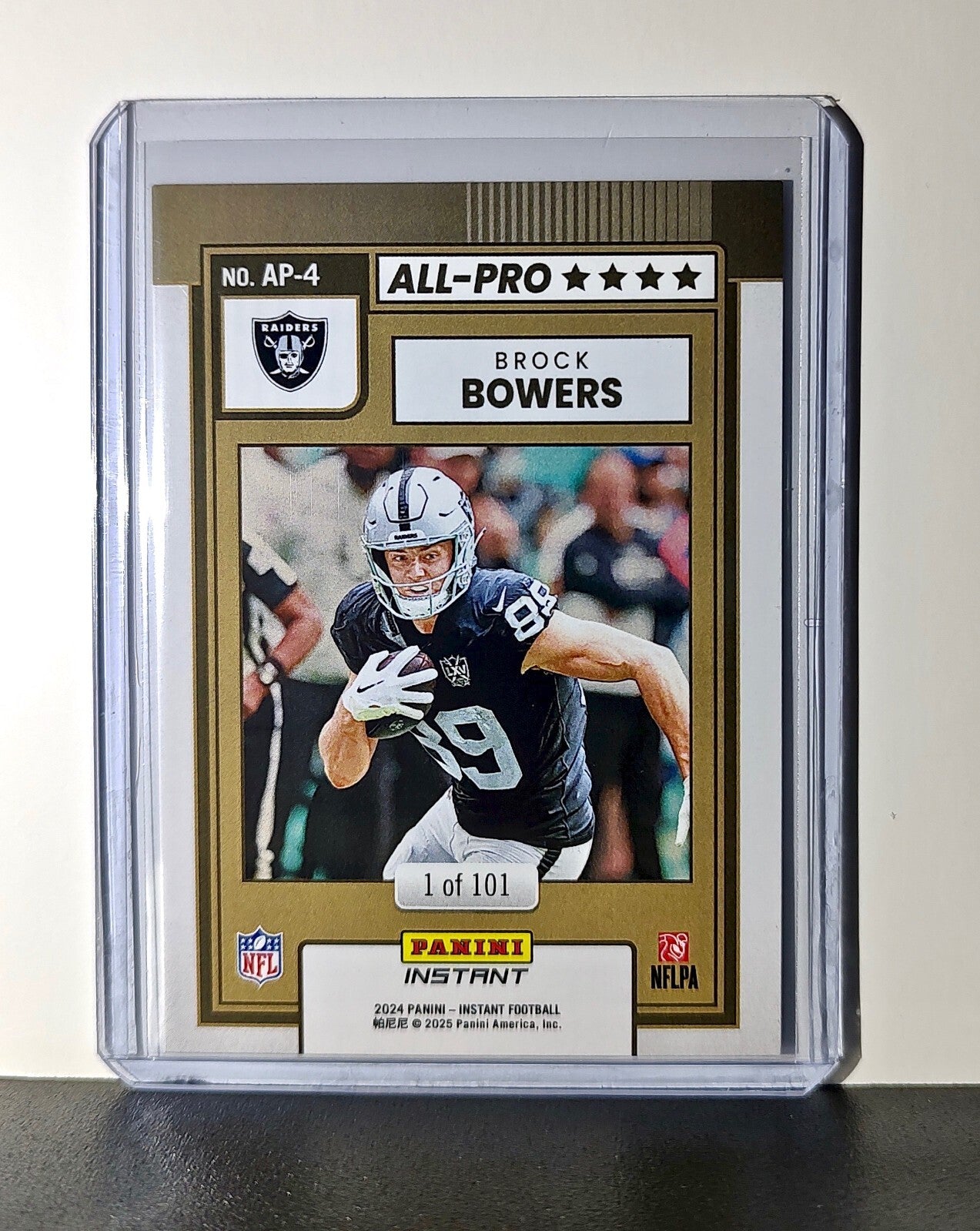Brock Bowers Rookie 2024 All-Pro Panini NFL #4 Football Card Raiders 1 of 101
