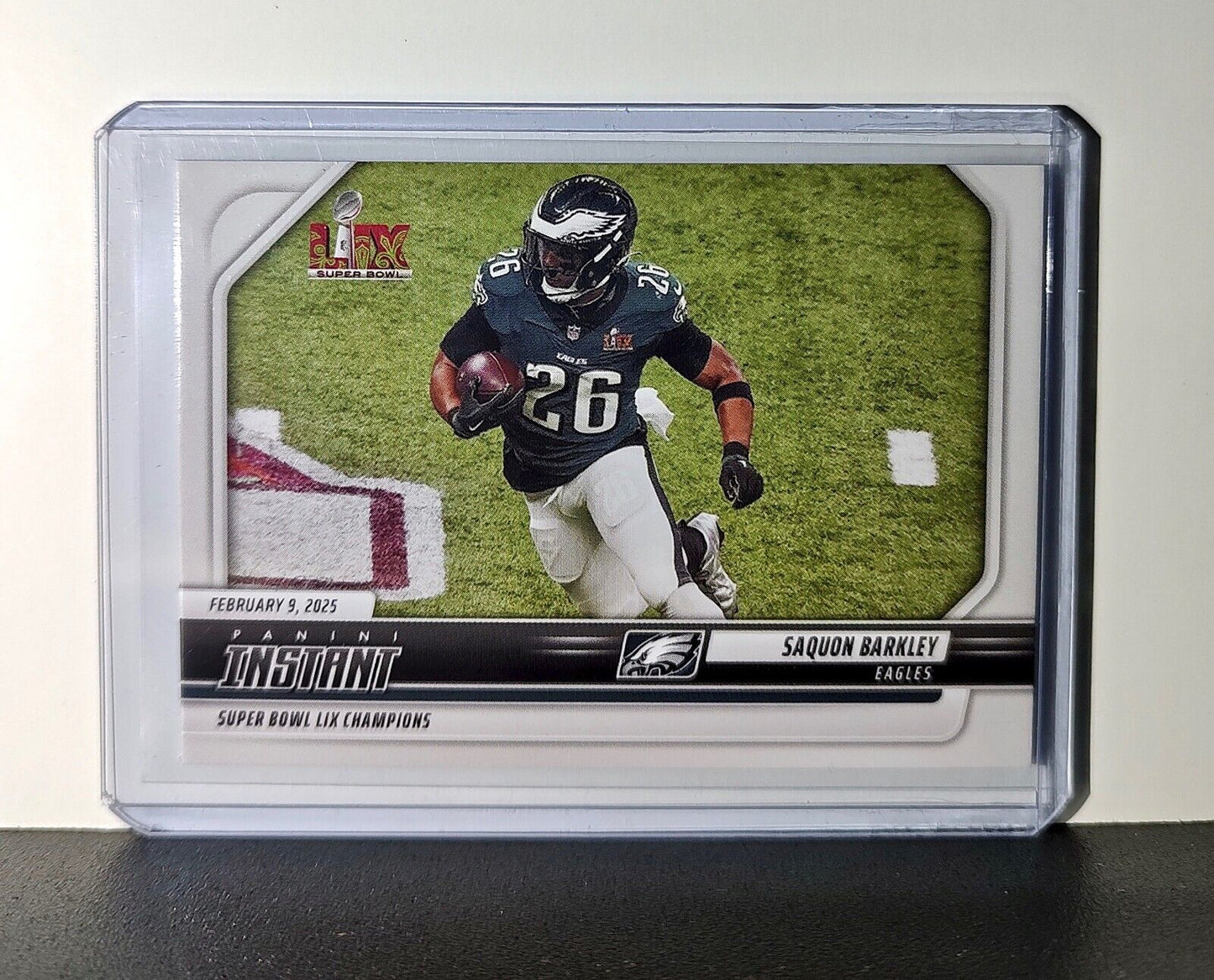 Saquon Barkley 2024 Panini Super Bowl LIX Champions NFL #4 Football Card Eagles