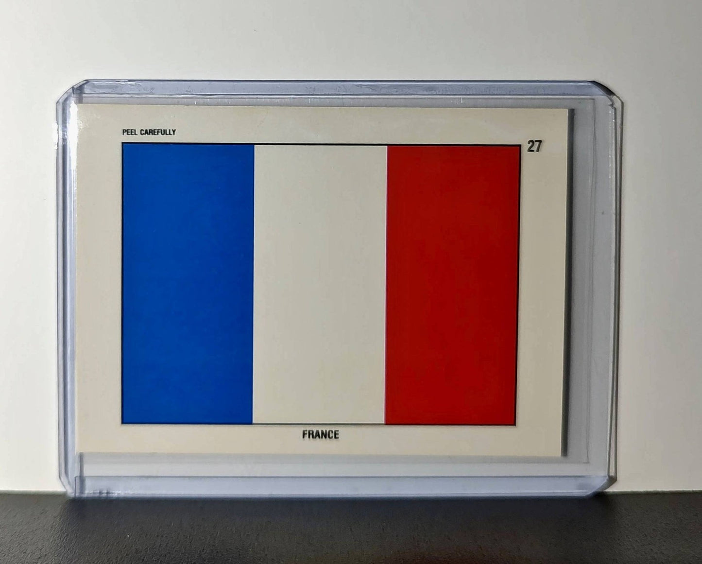 France Flag 1991 Topps Desert Storm #27 Sticker Card
