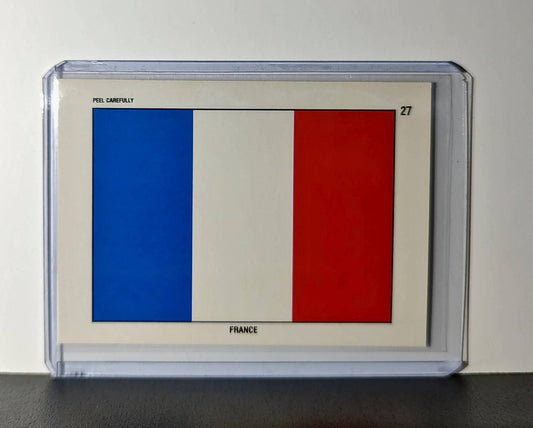 France Flag 1991 Topps Desert Storm #27 Sticker Card