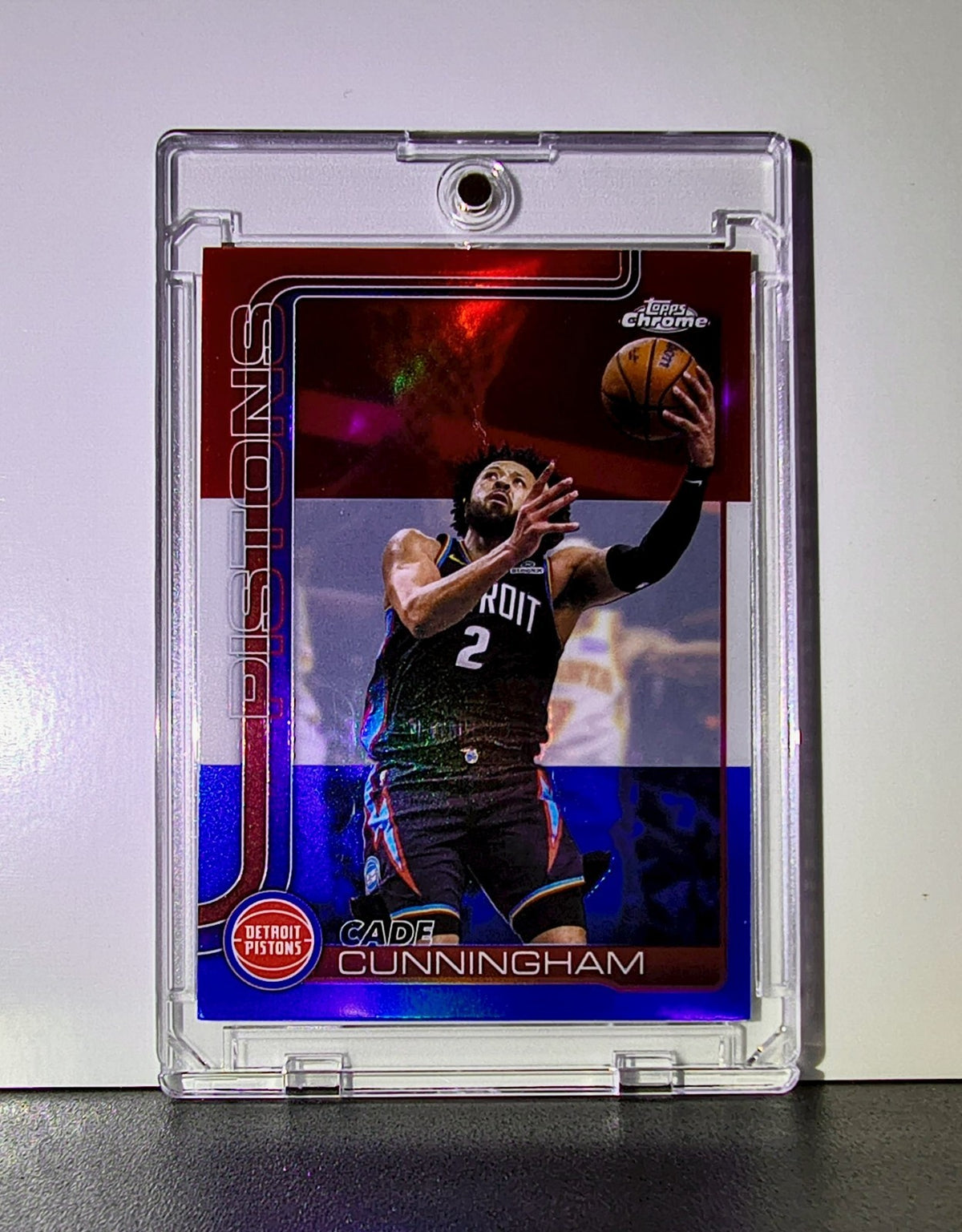 Cade Cunningham 2025-26 NBA Topps Chrome Update #6 Red White Blue Parallel