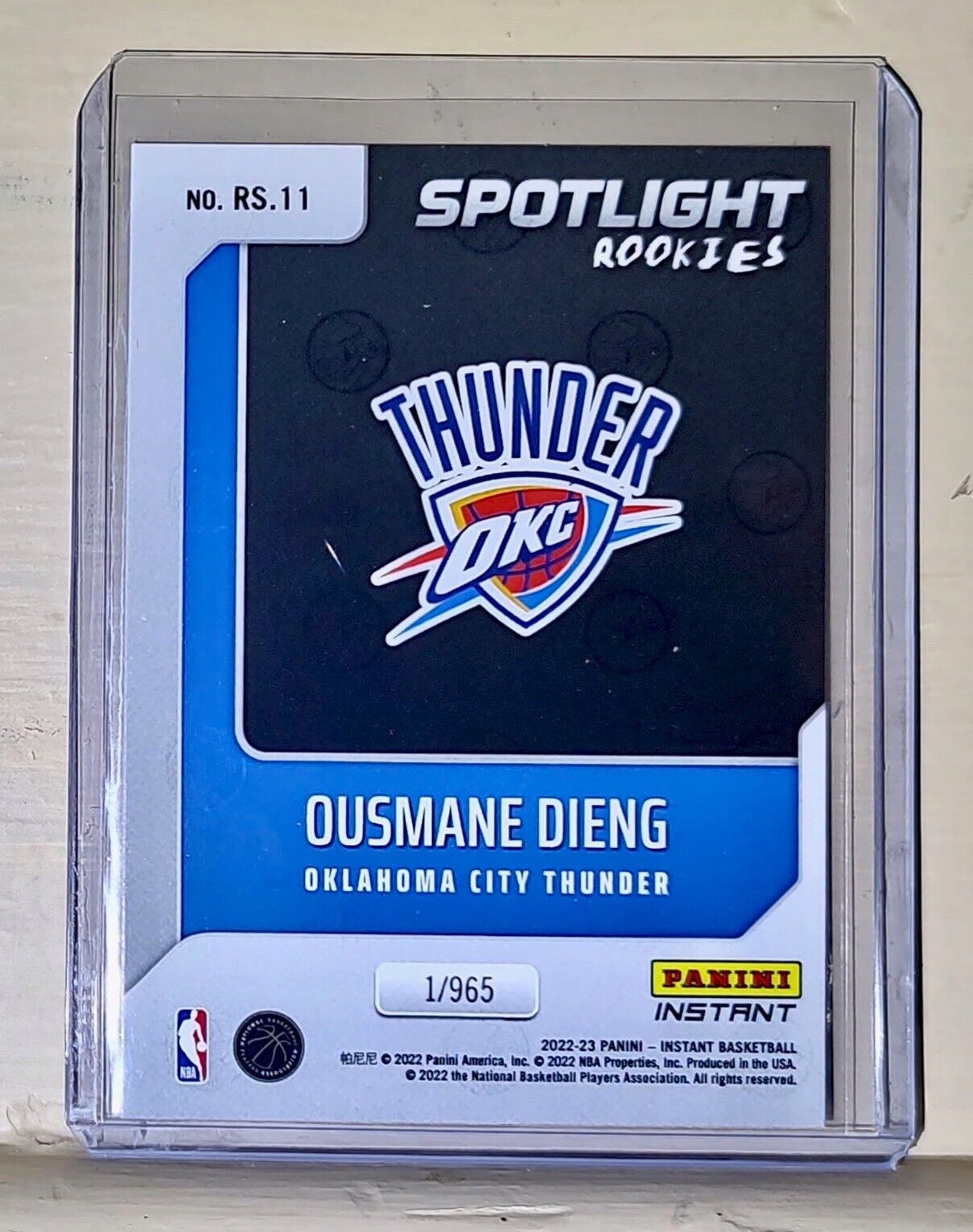 Ousmane Dieng 2022-23 Panini NBA #11 Spotlight Rookies Card 1/965