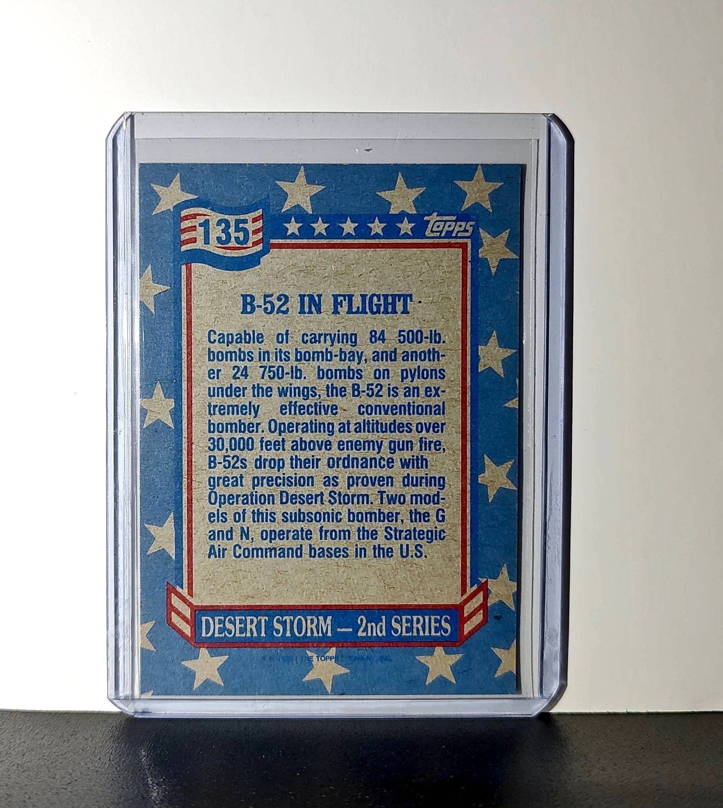 B-52 in Formation 1991 Topps Desert Storm #135 Card