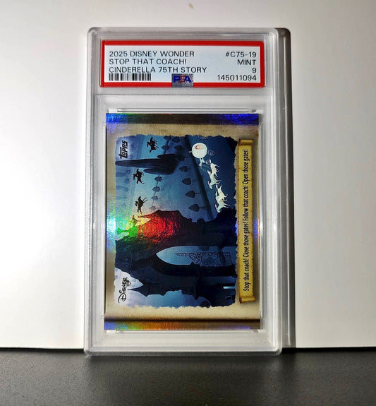 Stop that coach! Close gates! 2025 Topps Disney #C75-19 PSA 9